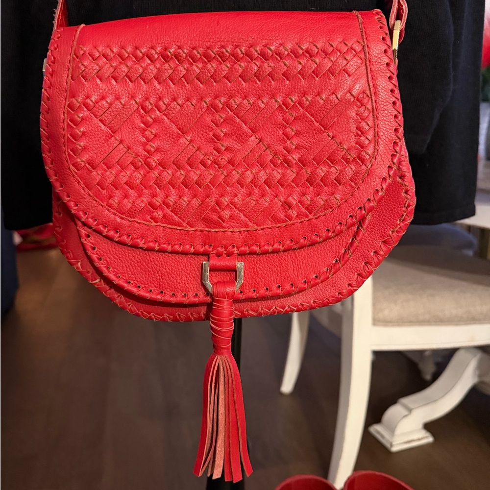 CLEOBELLA Vibrant Red Crossbody Bag